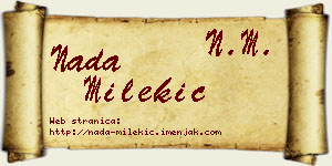Nada Milekić vizit kartica